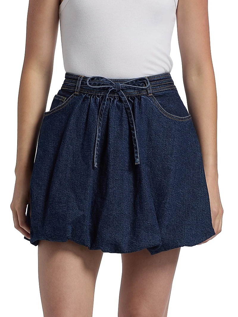 Steph Denim Bubble Miniskirt