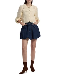 Steph Denim Bubble Miniskirt