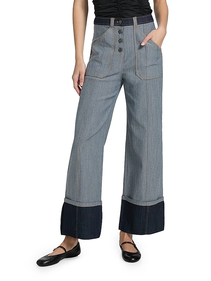 Benji Tipped Wide-Leg Pants