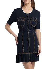 Elisha Belted Cardigan Minidress