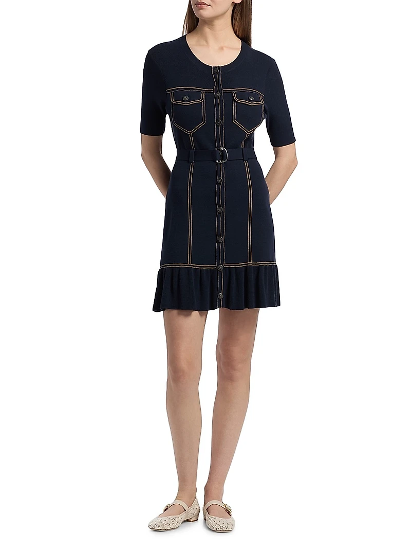 Elisha Belted Cardigan Minidress