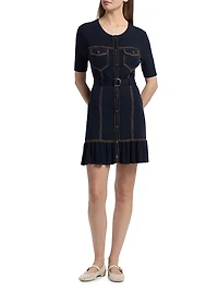 Elisha Belted Cardigan Minidress