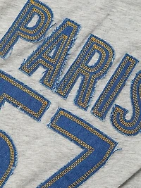 Trapunto Heathered Cotton T-Shirt
