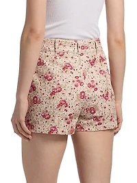 Dorothea Floral Cotton-Blend Shorts