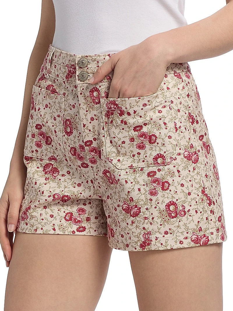 Dorothea Floral Cotton-Blend Shorts