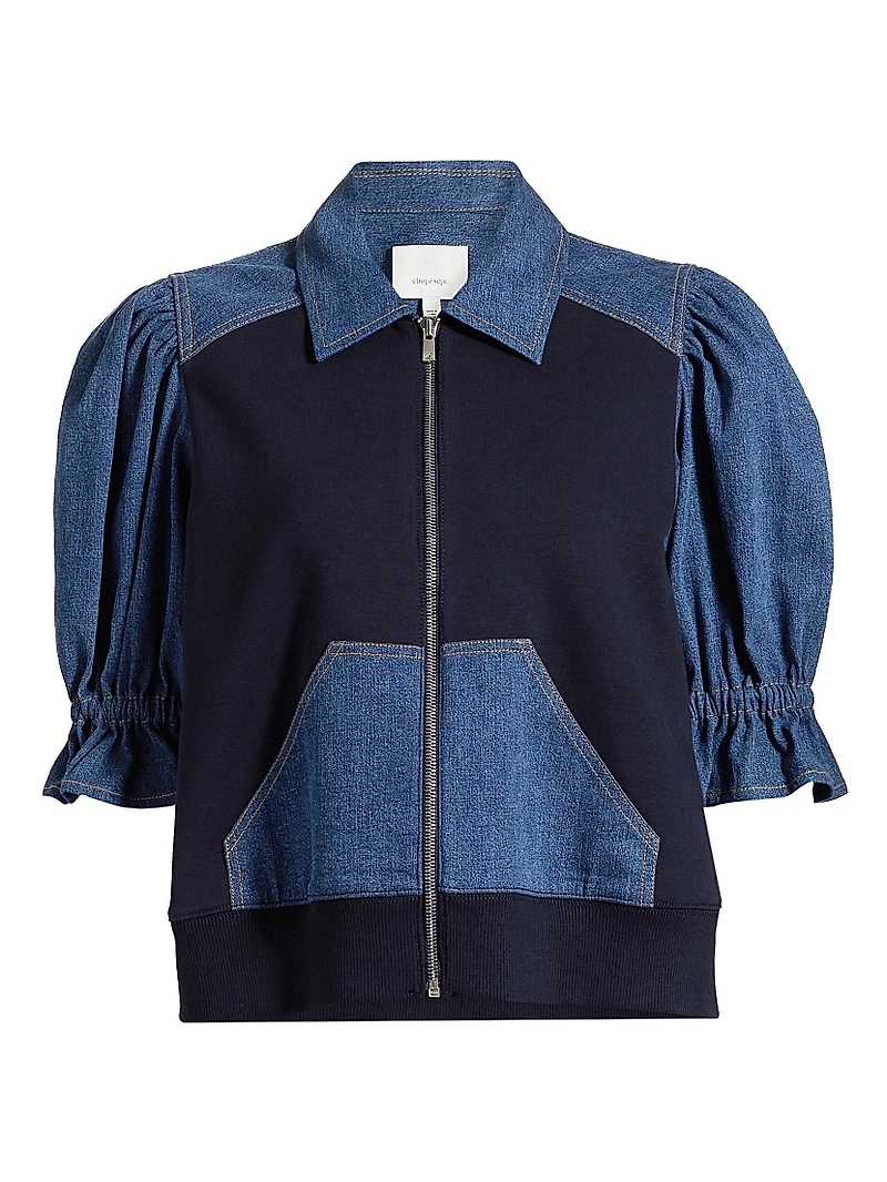 Susan Two-Tone Cotton-Blend Jacket