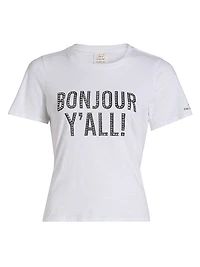 Heatset Bonjour Y'all Graphic Cotton T-Shirt