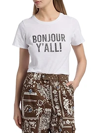 Heatset Bonjour Y'all Graphic Cotton T-Shirt