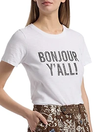 Heatset Bonjour Y'all Graphic Cotton T-Shirt