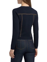 Elisha Contrast Piped Cardigan