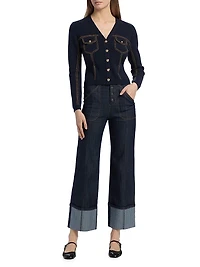 Elisha Contrast Piped Cardigan
