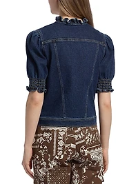 Quincy Denim Puff-Sleeve Jacket