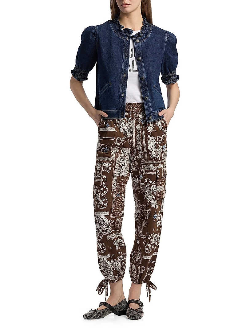 Quincy Denim Puff-Sleeve Jacket