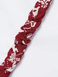 Bandana-Braided Stretch-Cotton T-Shirt