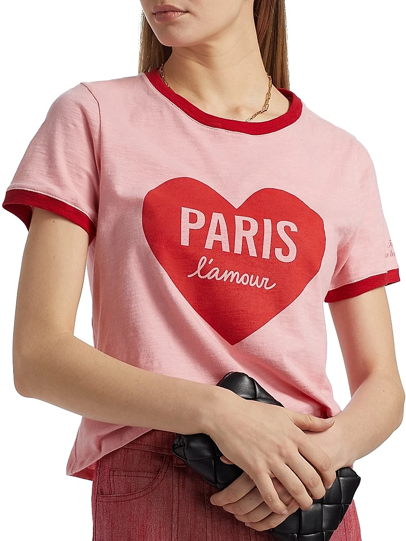 Graphic Cotton Shrunken Ringer T-Shirt