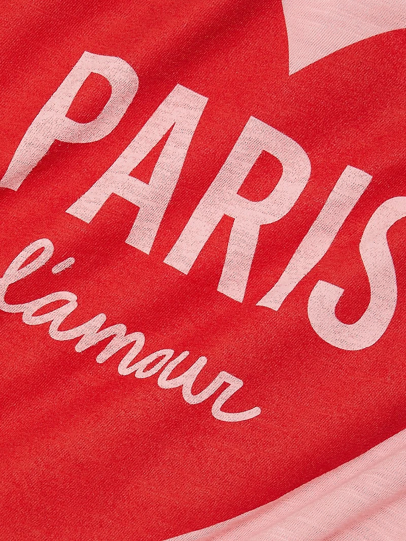 Graphic Cotton Shrunken Ringer T-Shirt