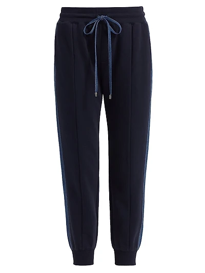 Susan Cotton-Blend Crop Joggers
