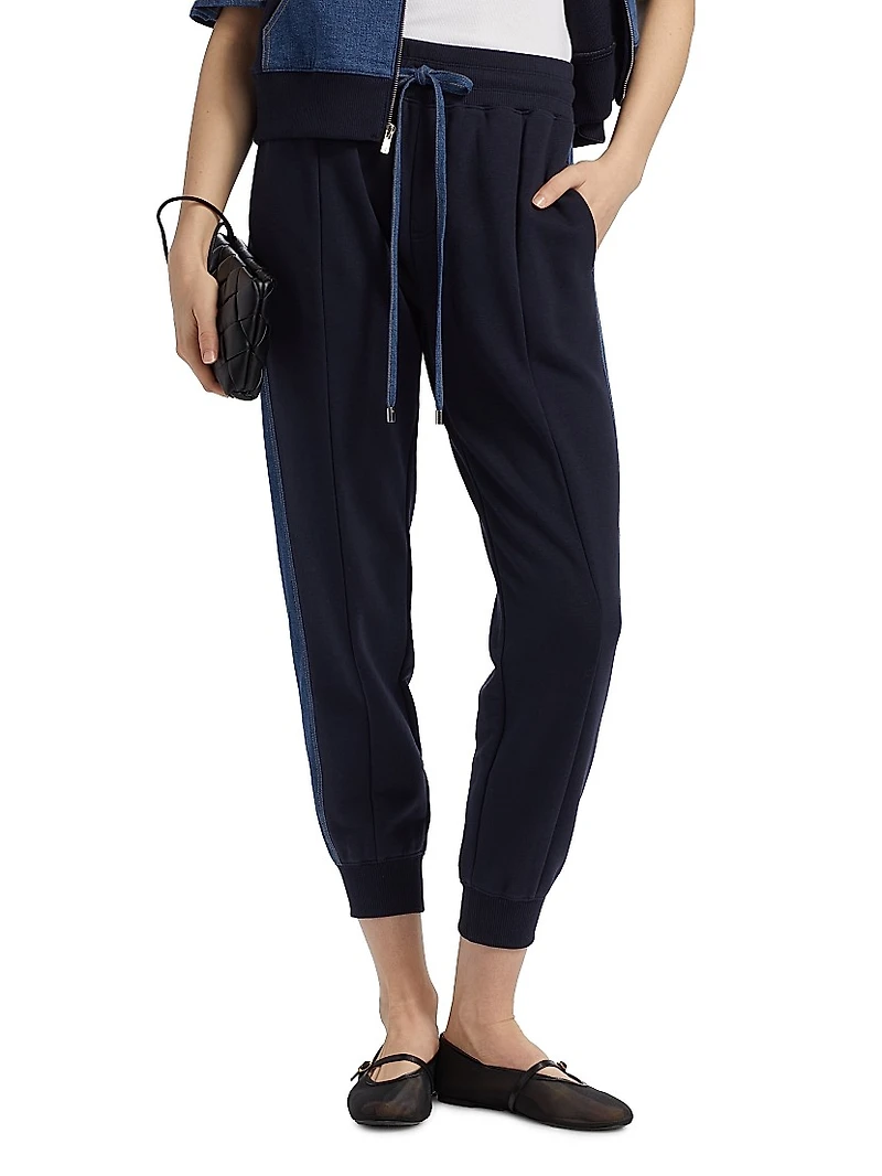 Susan Cotton-Blend Crop Joggers