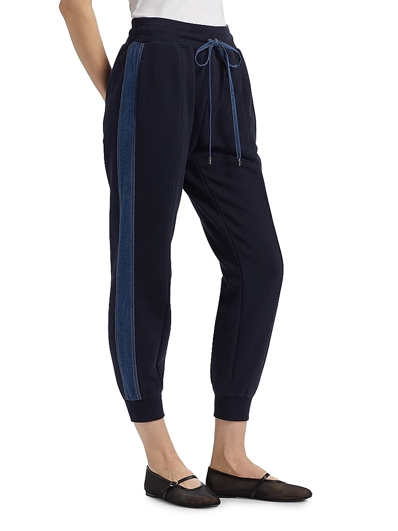 Susan Cotton-Blend Crop Joggers
