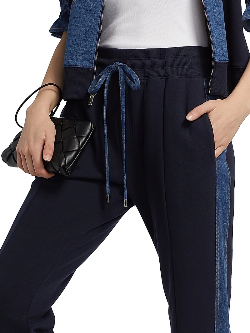 Susan Cotton-Blend Crop Joggers