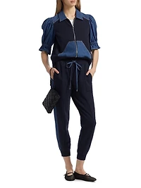 Susan Cotton-Blend Crop Joggers