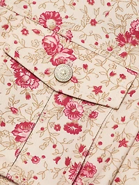 Holly Floral Stretch-Cotton Puff-Sleeve Jacket