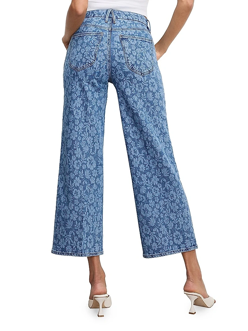 Good Waist High-Rise Cropped Palazzo Jeans