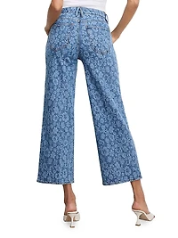 Good Waist High-Rise Cropped Palazzo Jeans