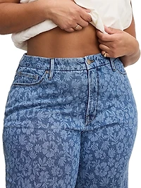 Good Waist High-Rise Cropped Palazzo Jeans