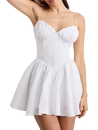 Cotton Poplin Babydoll Minidress