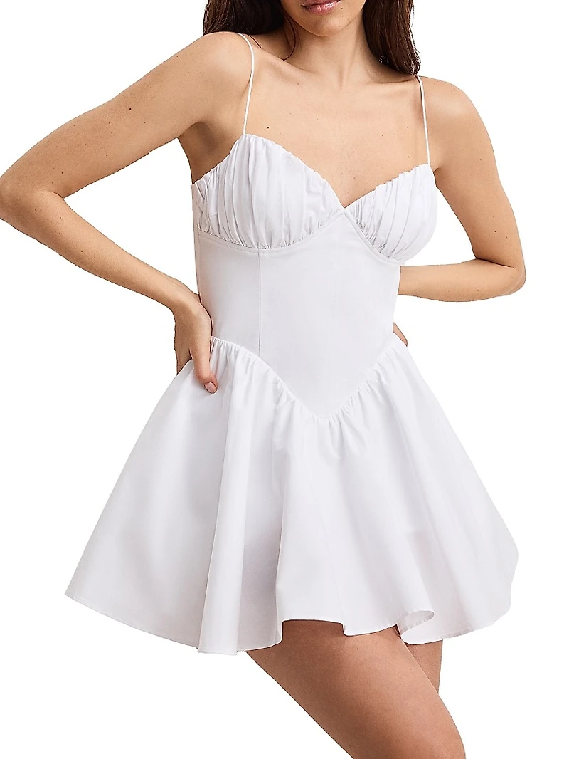 Cotton Poplin Babydoll Minidress