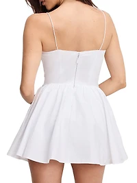 Cotton Poplin Babydoll Minidress
