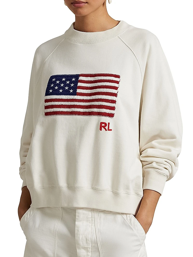 Flag Cotton Sweatshirt