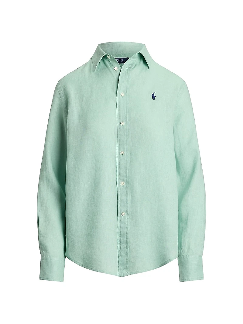 Classic Fit Linen Button-Front Shirt
