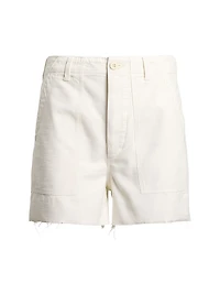 The Ricky Cotton Raw-Edge Shorts