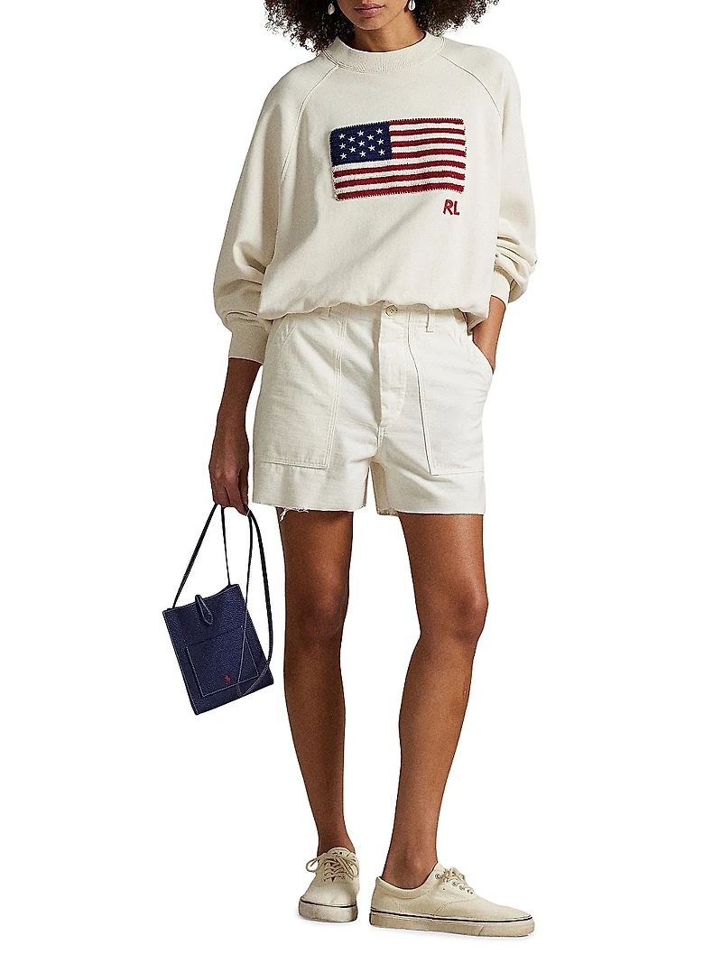 The Ricky Cotton Raw-Edge Shorts