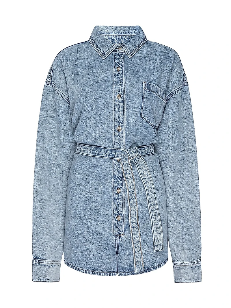 Weightless Long-Sleeve Denim Romper