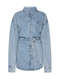 Weightless Long-Sleeve Denim Romper