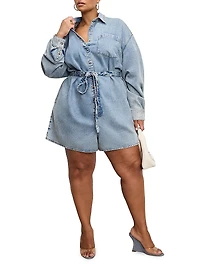 Weightless Long-Sleeve Denim Romper