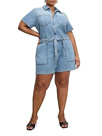 Fit for Success Lite Linen Denim Romper