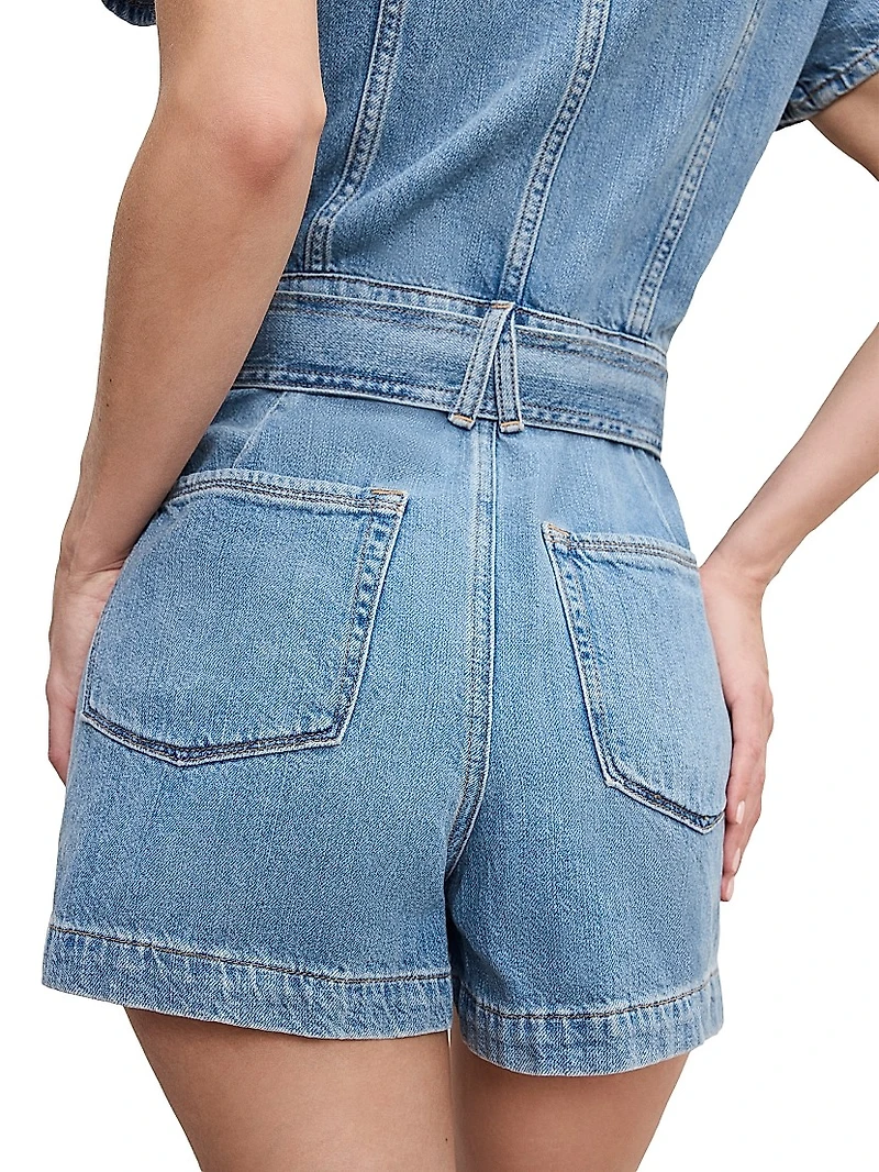 Fit for Success Lite Linen Denim Romper
