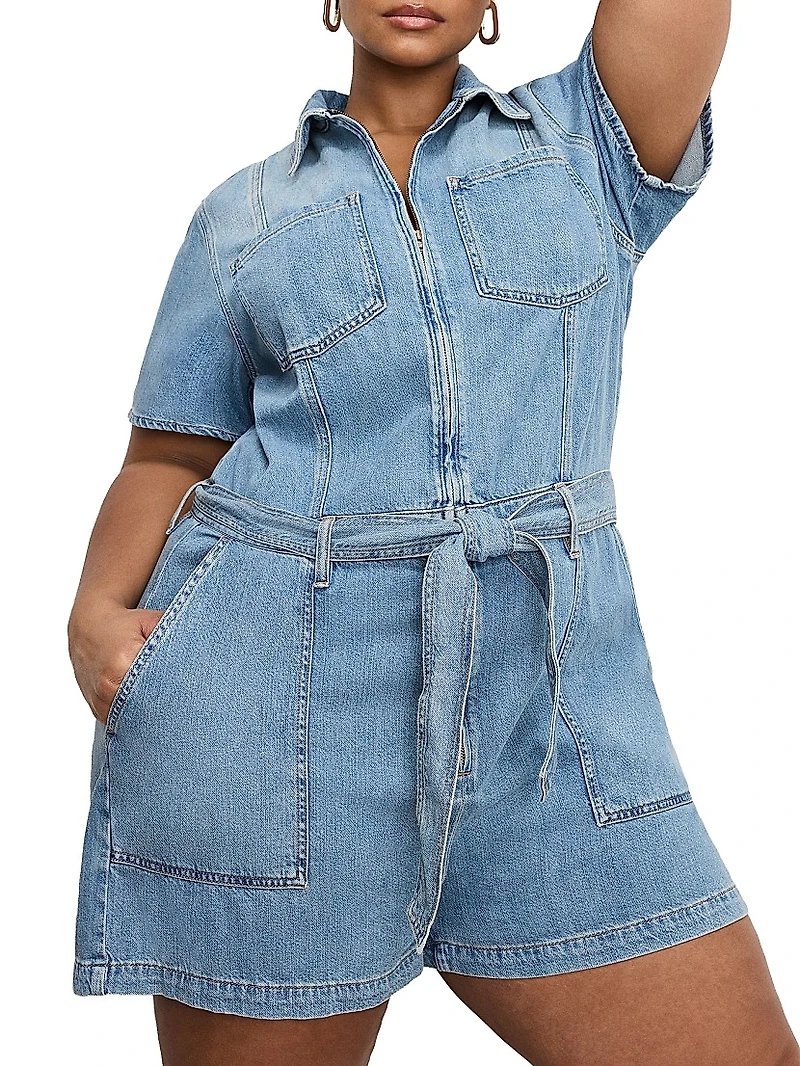 Fit for Success Lite Linen Denim Romper