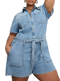 Fit for Success Lite Linen Denim Romper