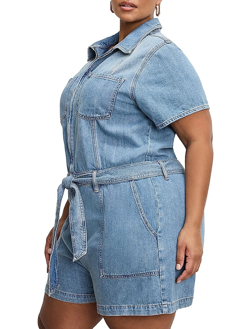 Fit for Success Lite Linen Denim Romper