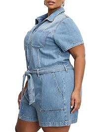 Fit for Success Lite Linen Denim Romper