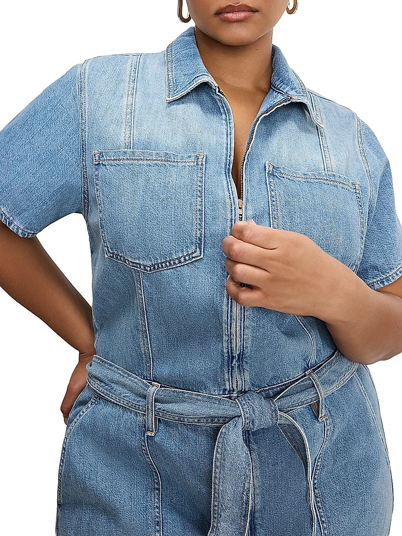 Fit for Success Lite Linen Denim Romper
