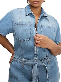 Fit for Success Lite Linen Denim Romper
