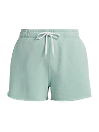 Cotton-Blend Fleece Drawstring Shorts