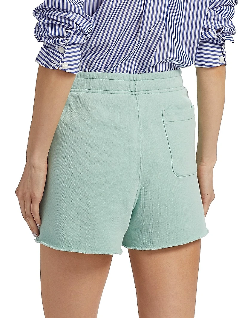 Cotton-Blend Fleece Drawstring Shorts