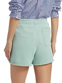 Cotton-Blend Fleece Drawstring Shorts